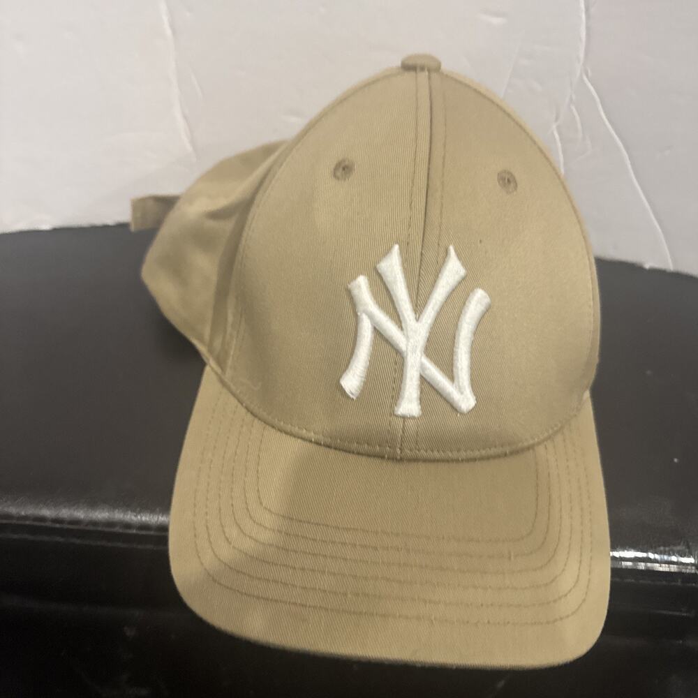 NY Yankees Khaki 100% Cotton Adjustable Cap NYCAPS New York Baseball Hat